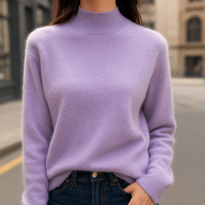 Alcina - Mink Cashmere Semi-turtle Neck