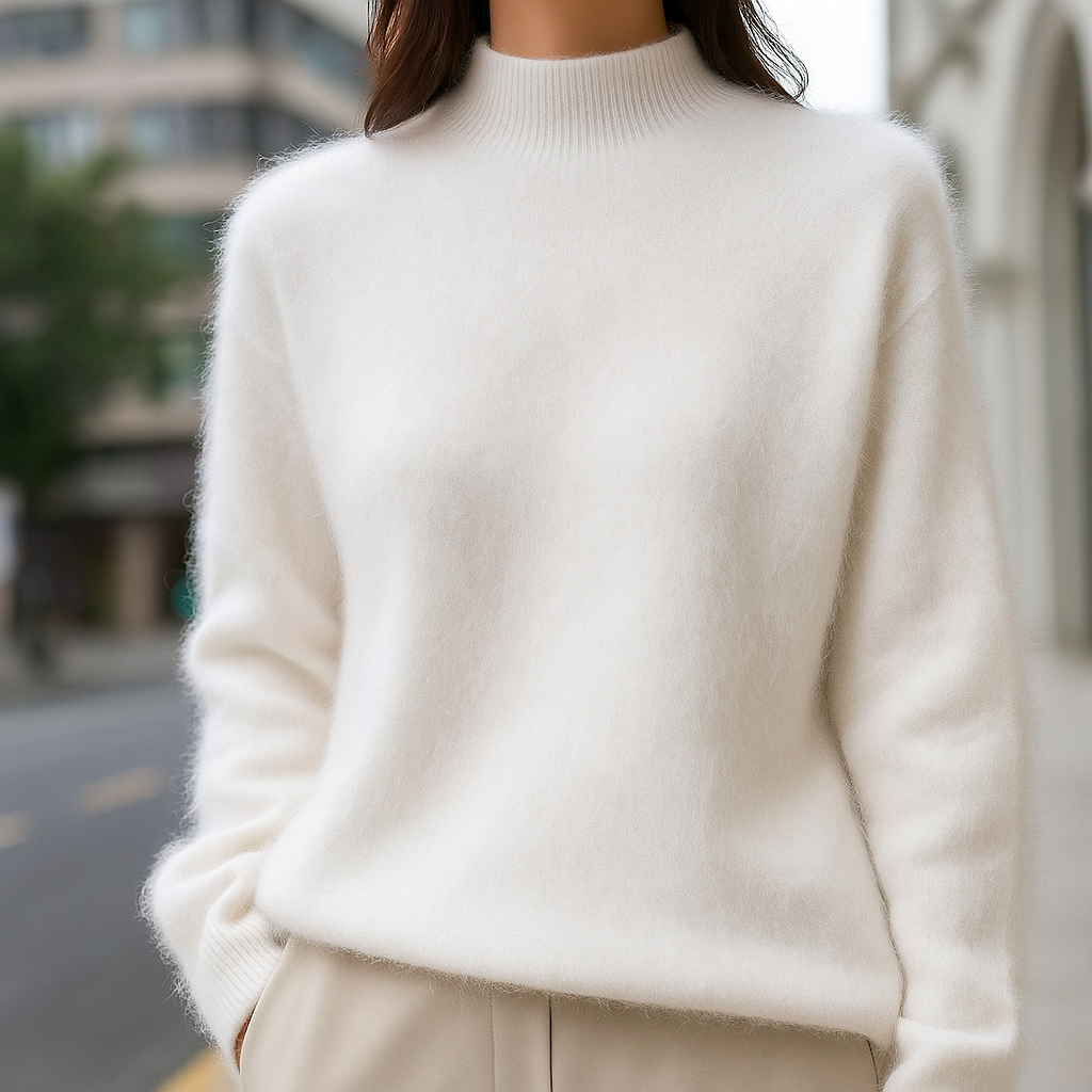 Alcina - Mink Cashmere Semi-turtle Neck