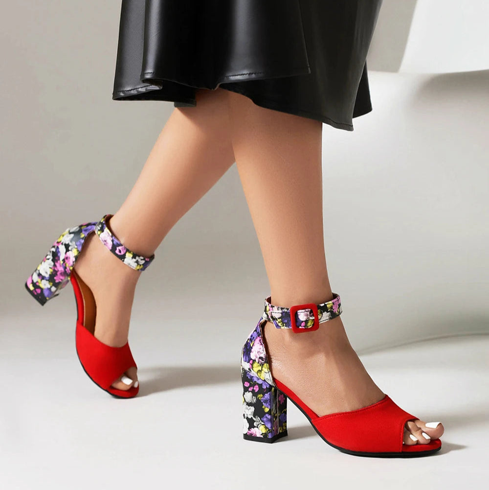 Fioretta - Square Heel Sandals