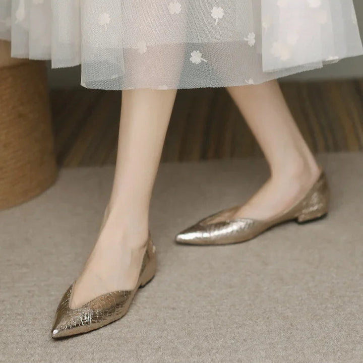 Milara - Pointed Leather Flats