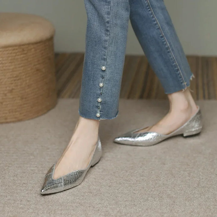 Milara - Pointed Leather Flats