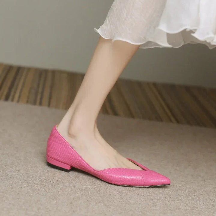 Milara - Pointed Leather Flats