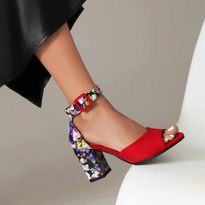 Fioretta - Square Heel Sandals
