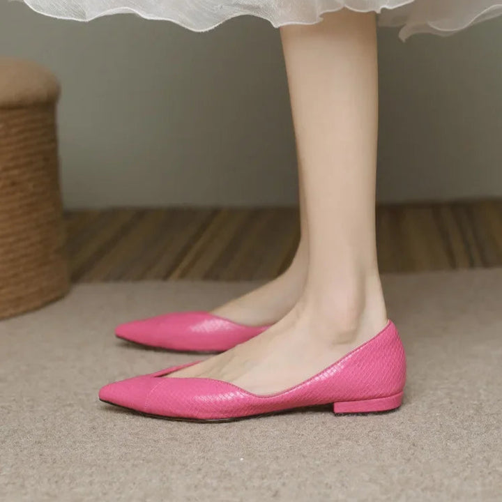Milara - Pointed Leather Flats